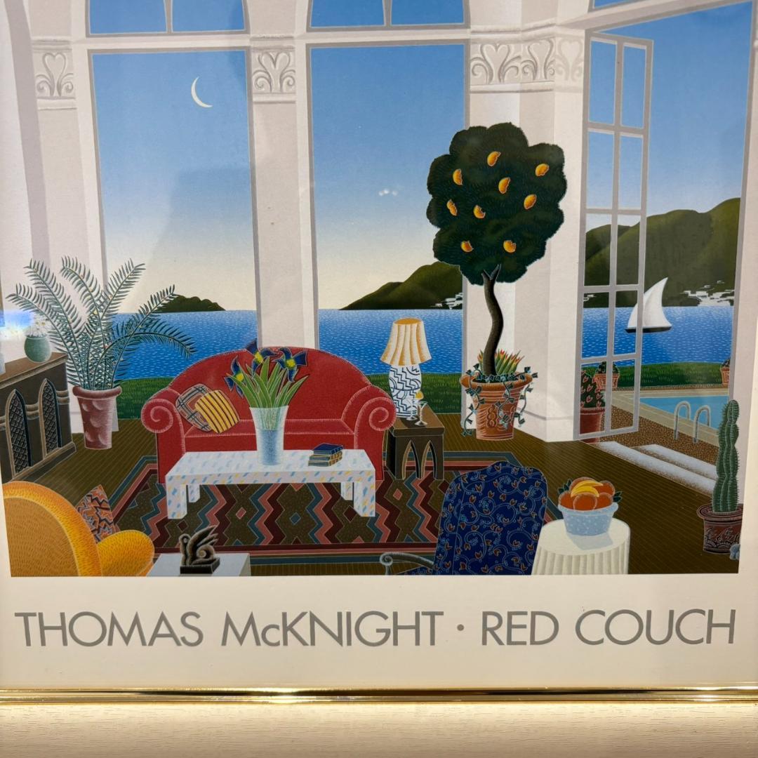 トーマス・マックナイト RED COUCH 額装 アートポスター インテリア