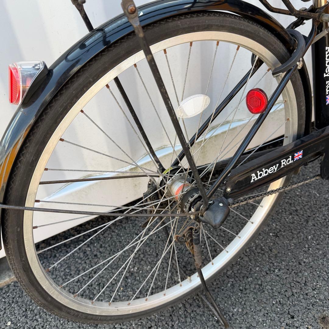 【都内/千葉引取】街乗り用自転車 27インチ カゴ/鍵/オートライト/3段変速付