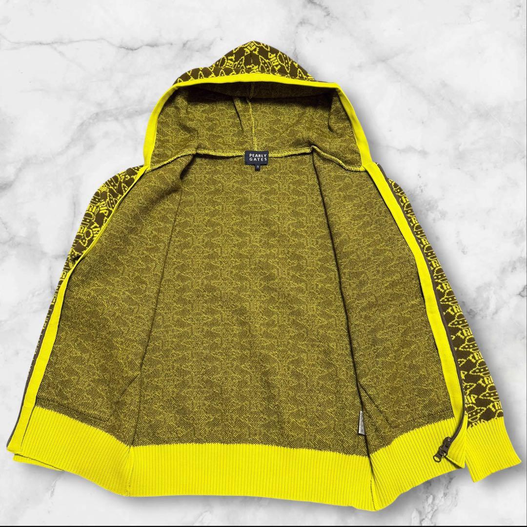 PEARLYGATES UFO総柄ニットジップアップジャケット　サイズ0美品