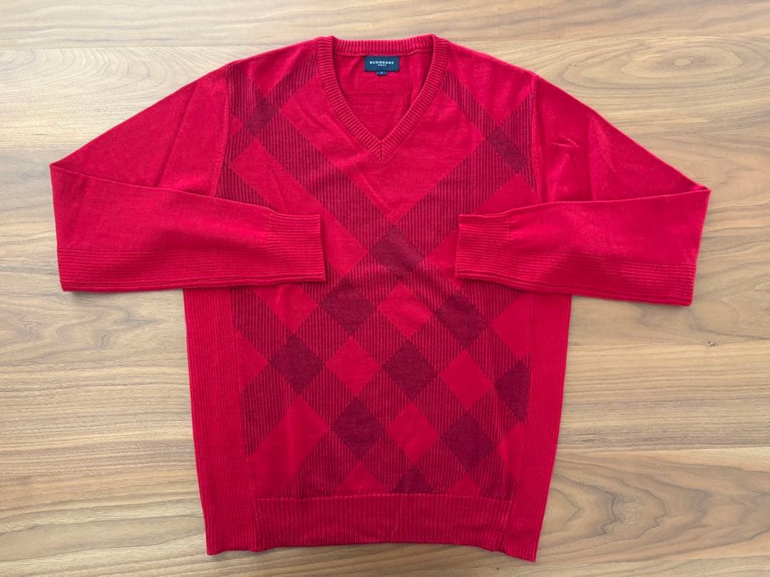 BURBERRY GOLF ニット セーター Vネック ゴルフウェアLサイズ美品