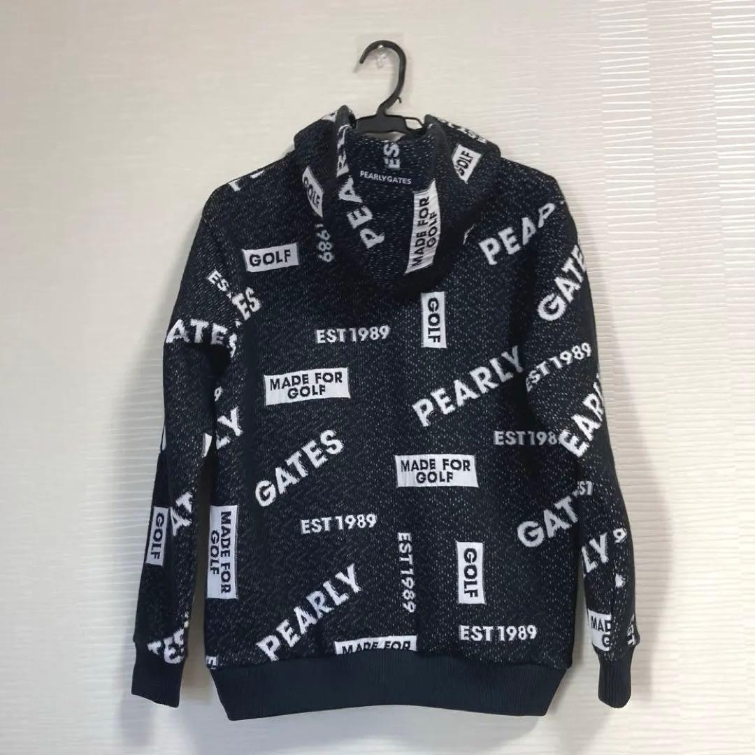 美品　PEARLY GATES ロゴプリント レディースジップパーカー