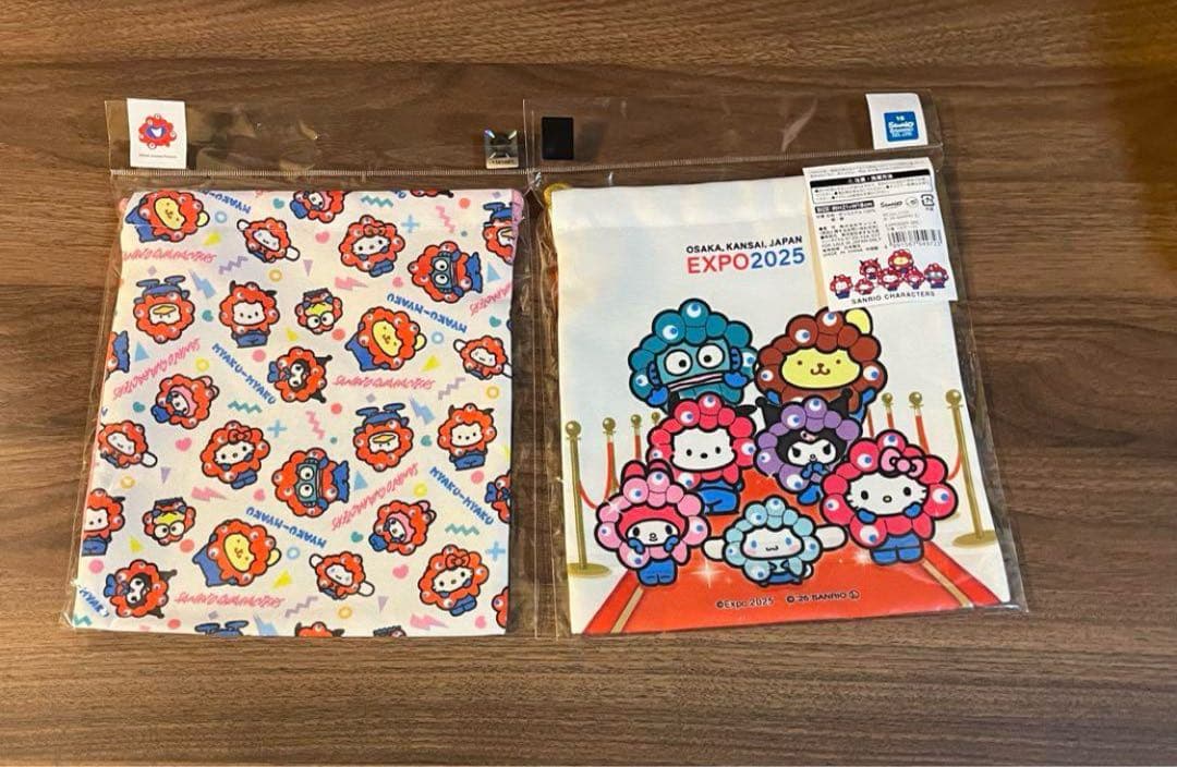 専用です！　ミャクミャク　サンリオ　巾着　巾着袋　ハンカチ　4点セット！
