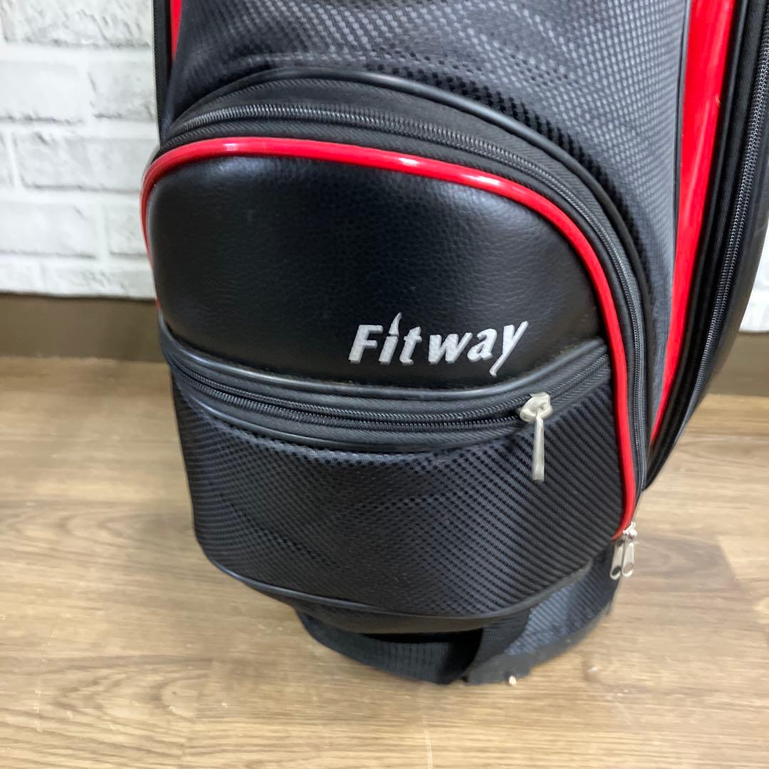 【軽量・美品】Fitway フィットウェイ キャディバッグ 5分割 ブラック