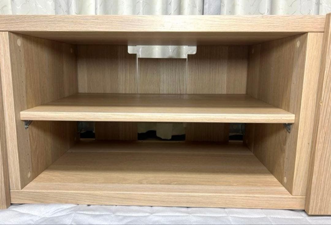 IKEA　テレビボードベストー　ナチュラルウッド　引き出し開き扉