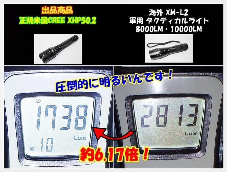 『正規CREE XHP50.2/スリム』懐中電灯　LEDハンディライト　超強力