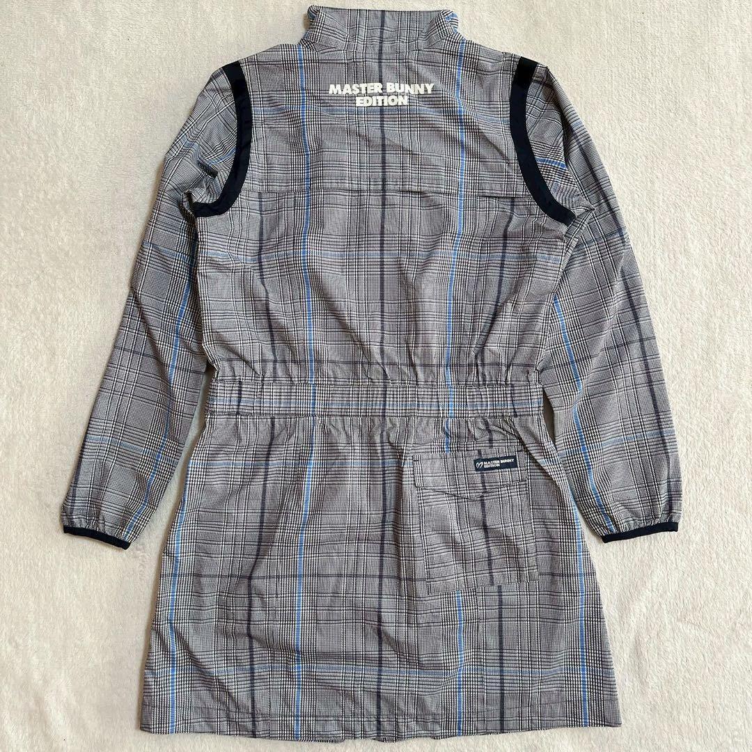 美品　マスターバニー　2way 千鳥　チェック　レインワンピース　レインコート