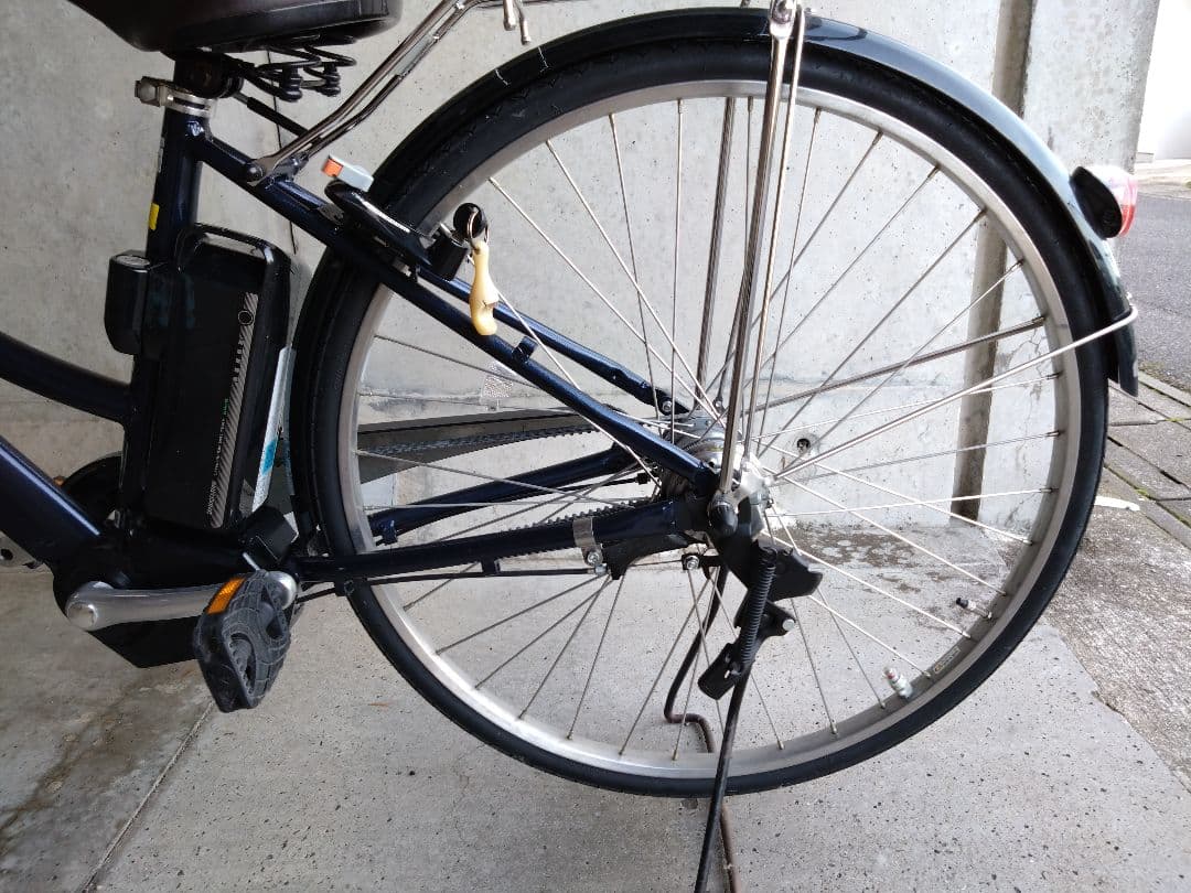 ブリヂストン albelt電動アシスト自転車 ネイビー バスケット付き