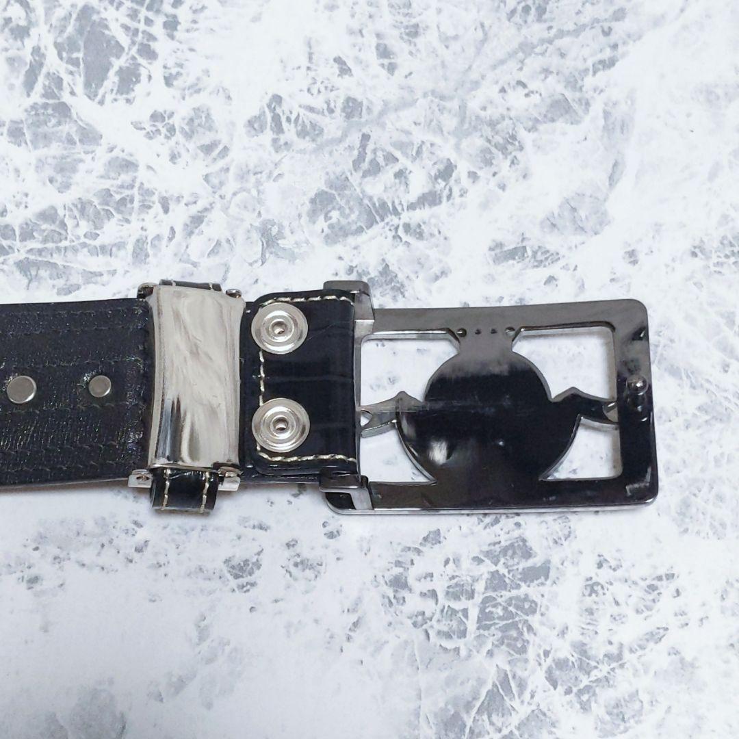 BELT FACTORY ゴルフマーカー付き ベルト スワロフスキー ブラック