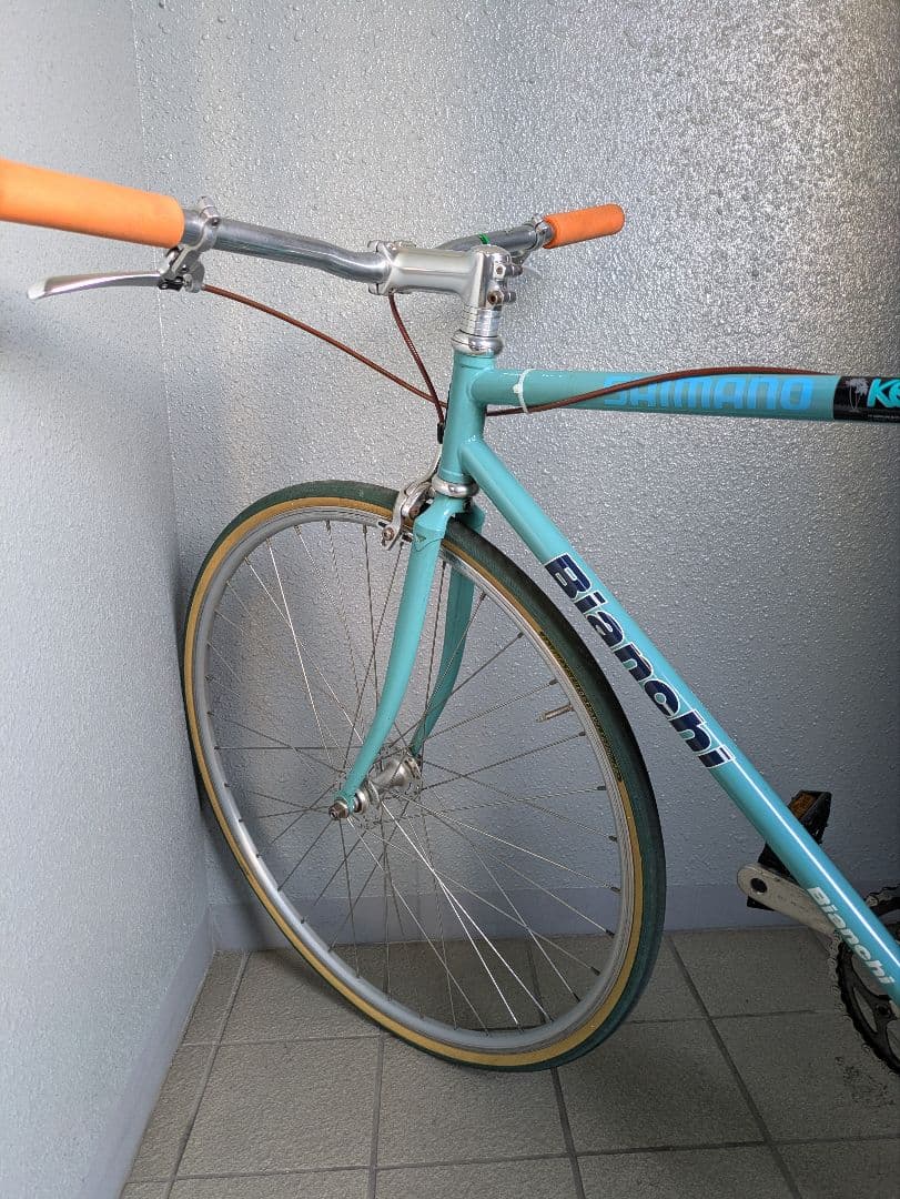 希少❗️Bianchi Pista シングルスピードフレーム 水色
