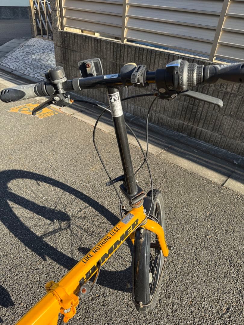 HUMMER 折りたたみ自転車 イエロー