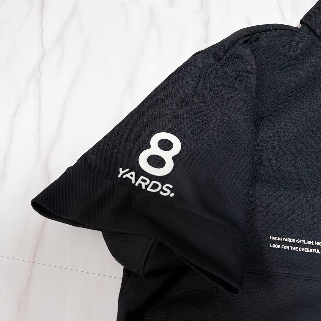 《美品》8YARDS ハチヤーズ ゴルフシャツ ポロシャツ ブラック XLサイズ