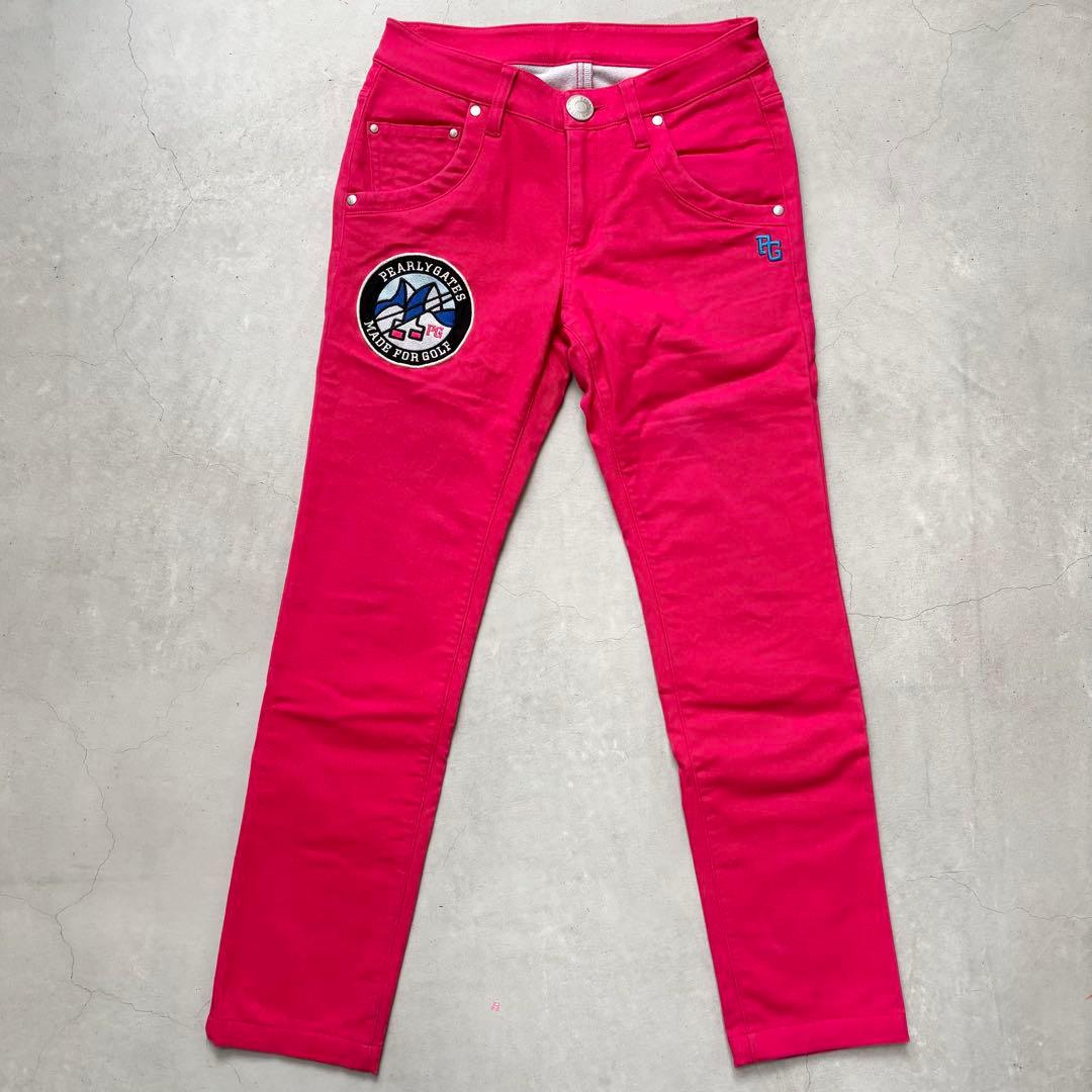 PEARLEY GATES パーリーゲイツ ストレッチロングパンツ ワッペン