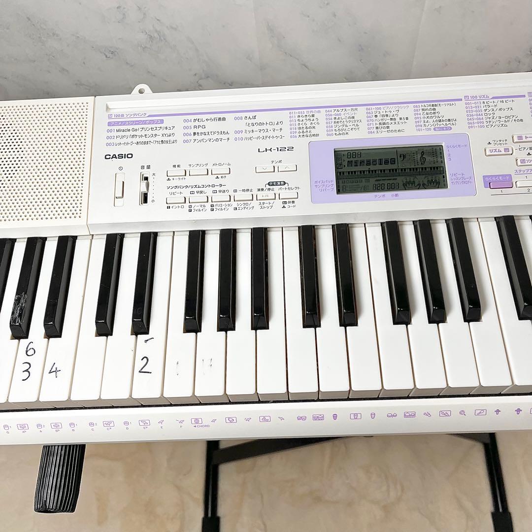【動作確認済】CASIO LK-122 光ナビ スタンド付