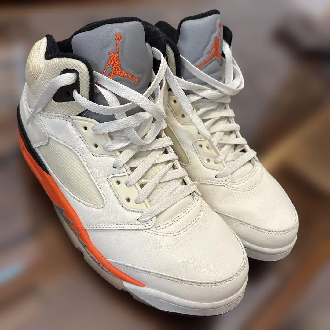Nike Air Jordan 5 ホワイト/オレンジ