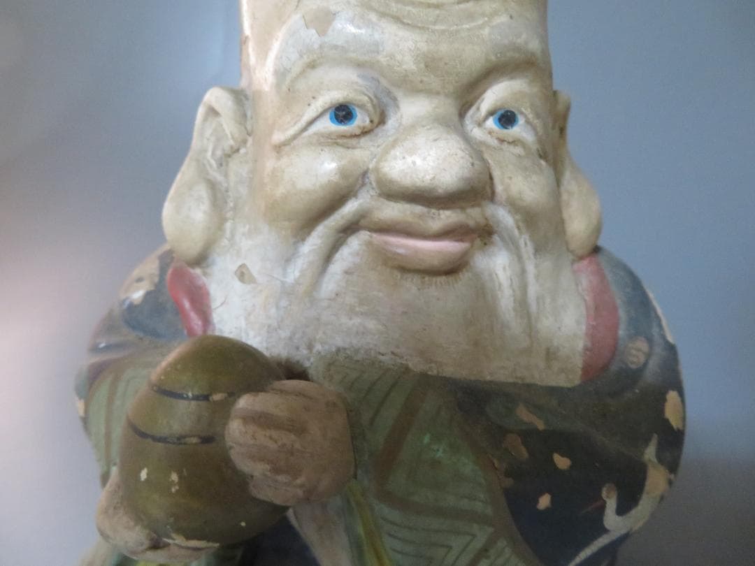 ◆283◆縁起物！ 福禄寿 人形 置物 招福　歴史 資料 鶴 寿 守り 七福神