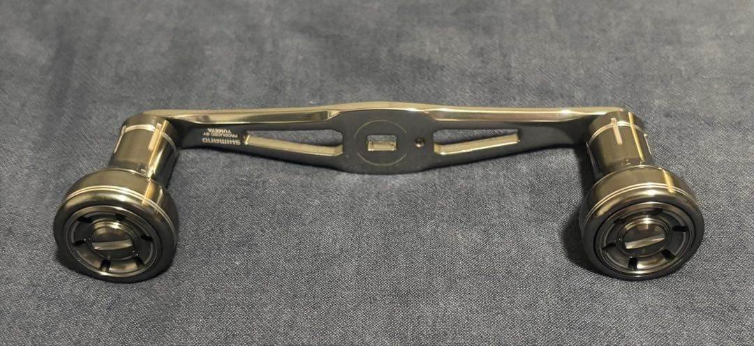 夢屋　ダブルハンドルアルミノブ　55mmグレー