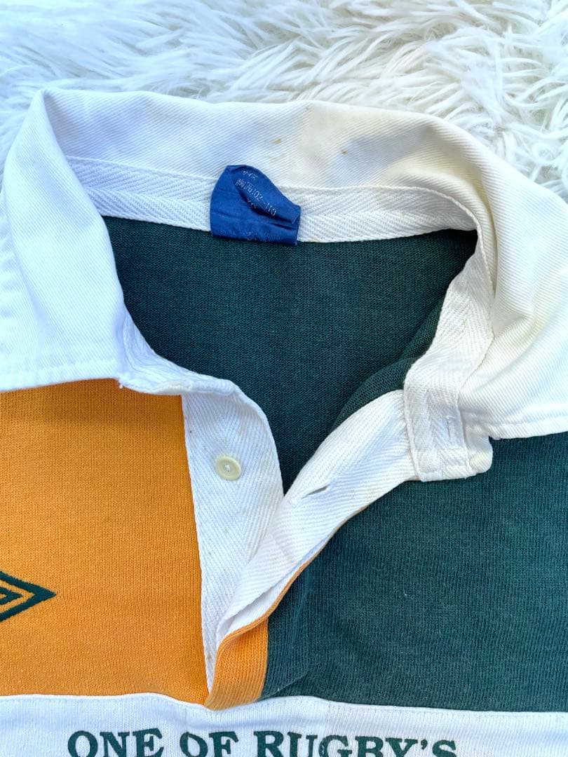 激レア　80-90s　UMBRO　アシンメトリー　長袖　ラガーシャツ　XOサイズ
