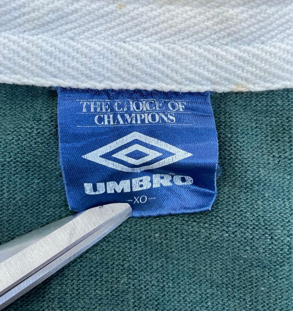 激レア　80-90s　UMBRO　アシンメトリー　長袖　ラガーシャツ　XOサイズ