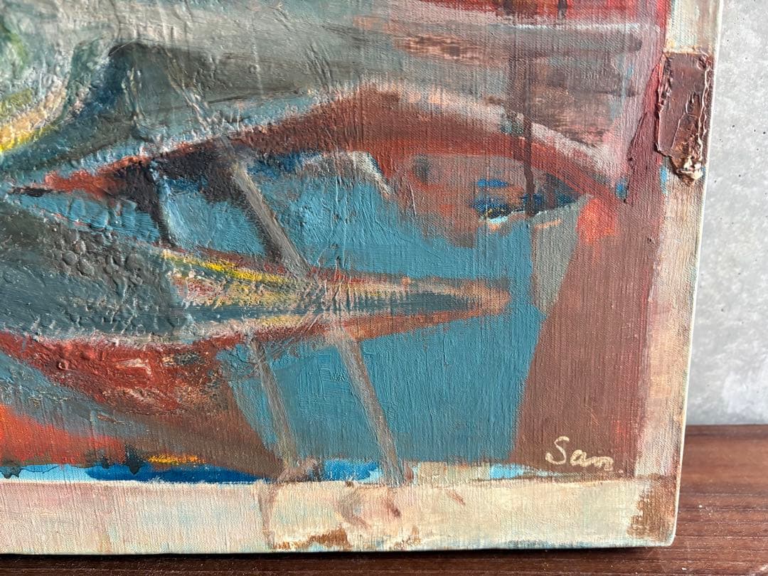 竹中三郎　油絵　「鳥」