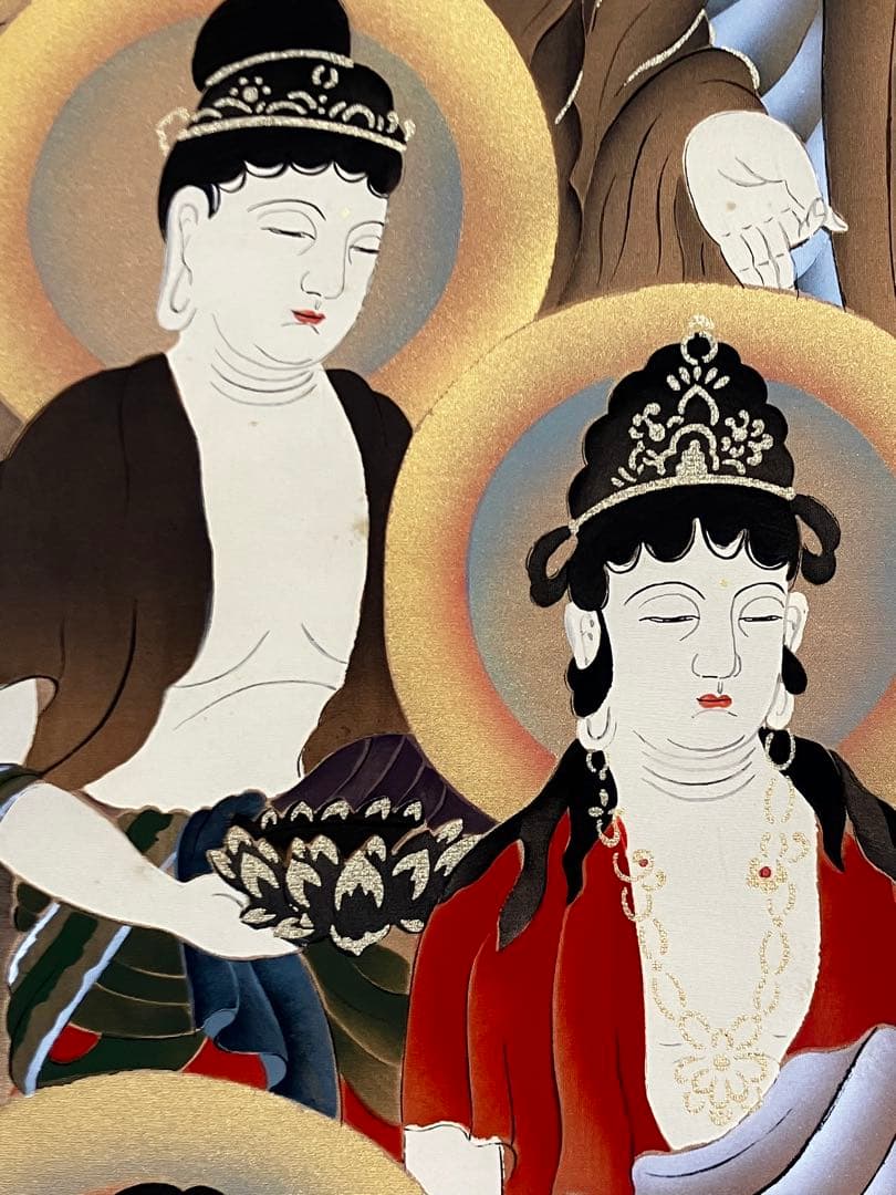 掛け軸 作:福田素仙 題:十三佛 仏画 十三仏 地蔵菩薩 岐阜の人 掛軸 茶掛
