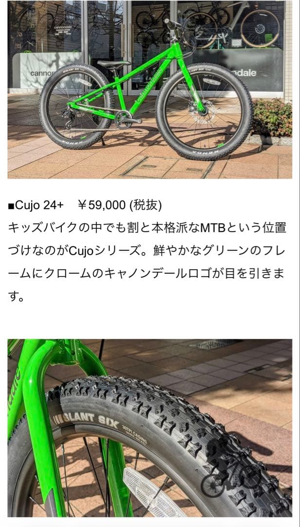 マウンテンバイク キャノンデール　cujo 24インチ　cannondale