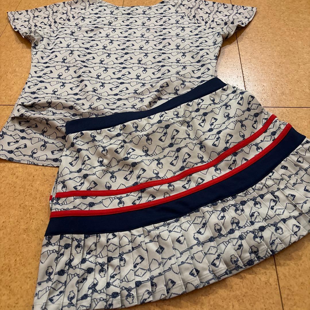 新品　未使用　L M セットアップ　FILA セットアップ　上下 総柄プリーツ