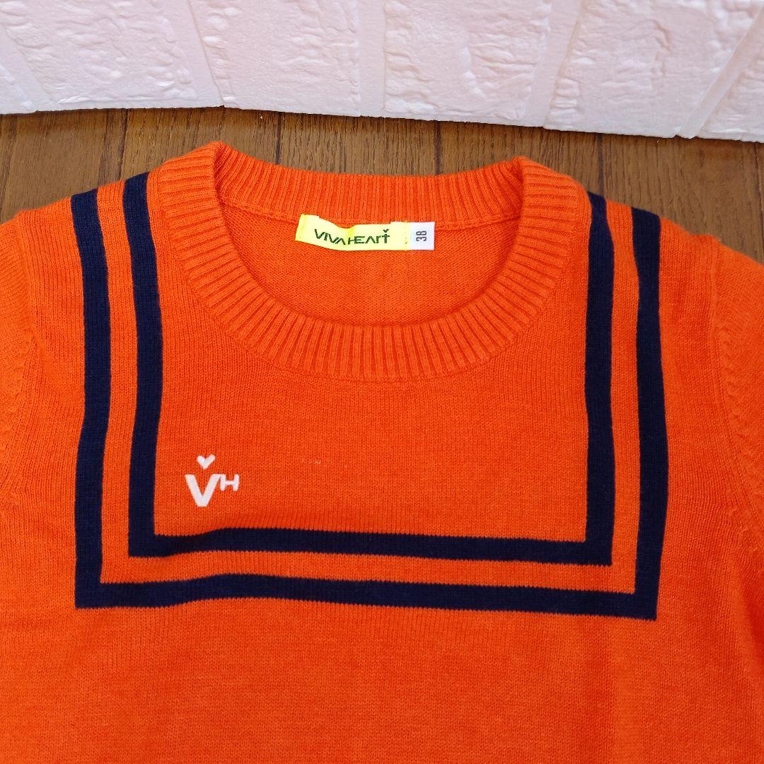 VIVA HEART GOLFオレンジ セーラー襟 セットアップ レディース S