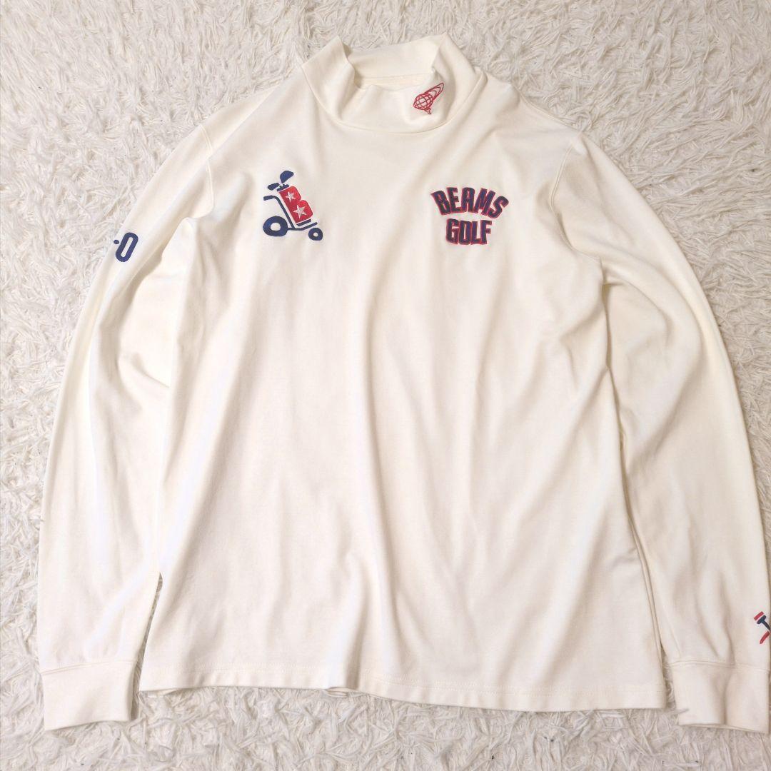 ビームスゴルフ　メンズ　長袖　モックネックシャツ　厚手　サイズL