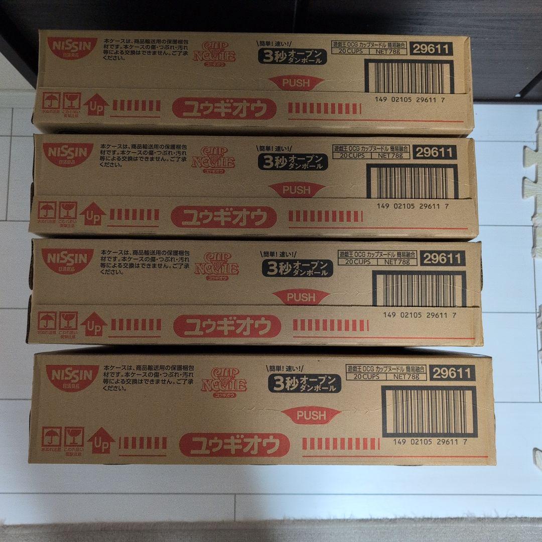 遊戯王OCG カップヌードル20食入り　簡易融合コラボカード付き×4セット