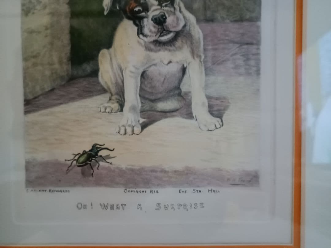 【アート版画】インテリア　壁掛け　イギリス人画家　CARLENT EDWRDS