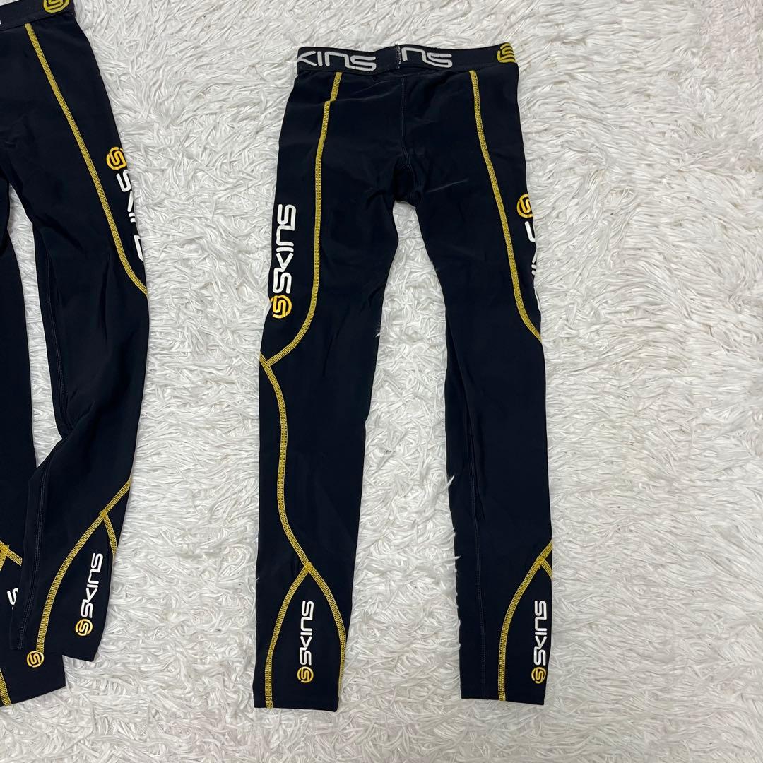 激レア SKINS スキンズ 2枚セット スパッツ タイツ ブラック YM
