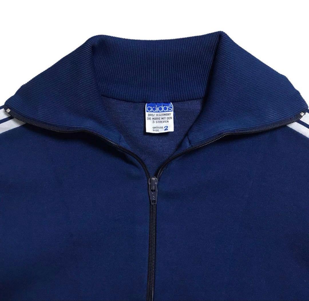 人気 70's adidas デサント 西ドイツ製 トラックジャケット ネイビー