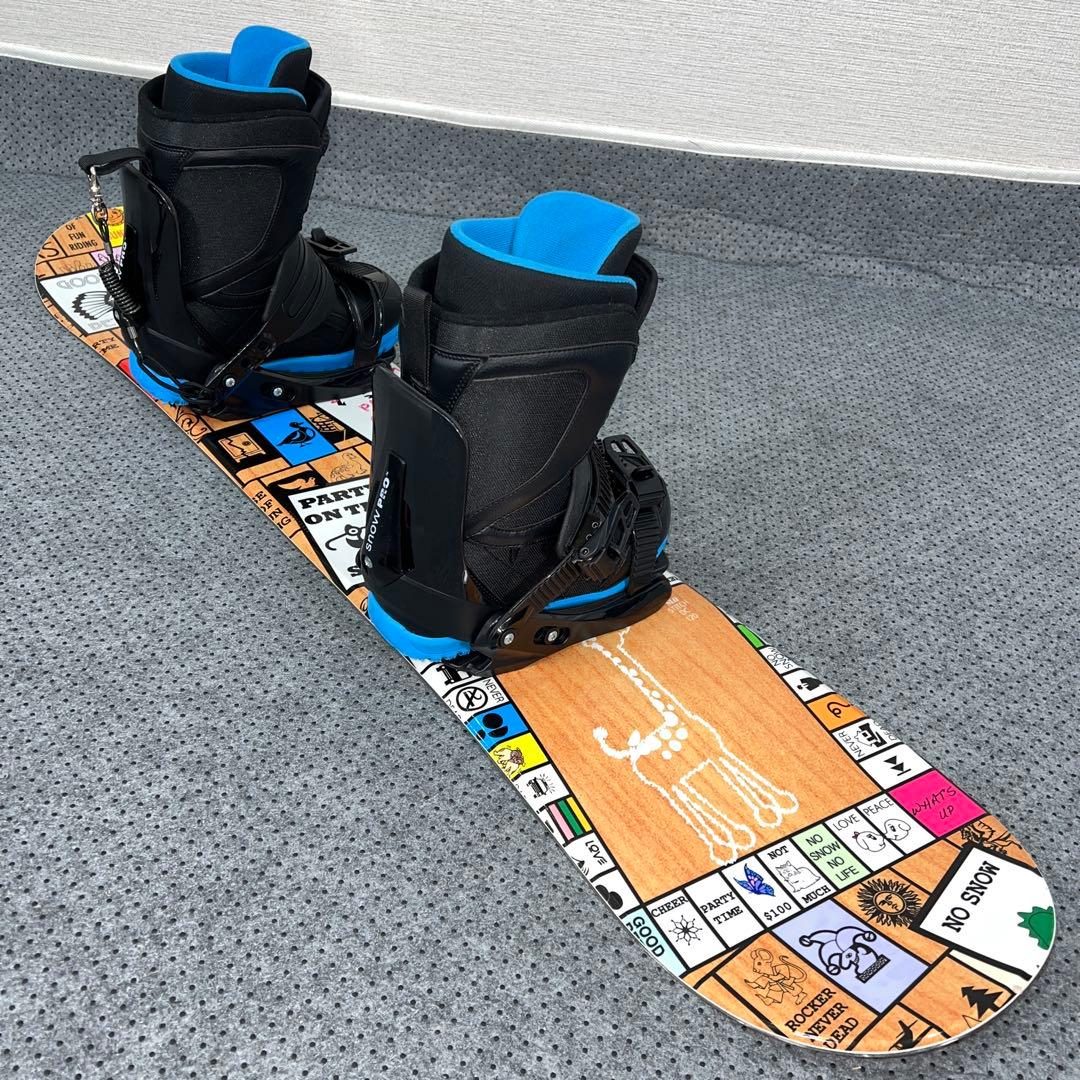 １回使用 キッズスノーボード 120cm SLQ×バイン×ダイヤルブーツ