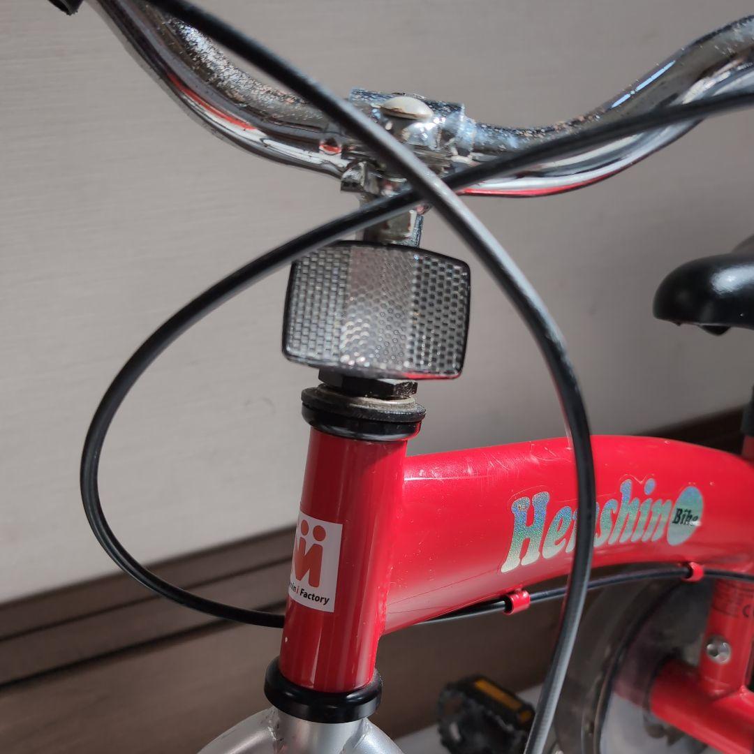 初代へんしんバイクhenshin bike キッズバイク　レッド　スタンド付き
