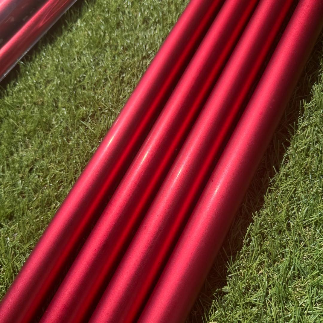 未使用級　スノーピーク　ウィングポール280+240 2本セット　レッド