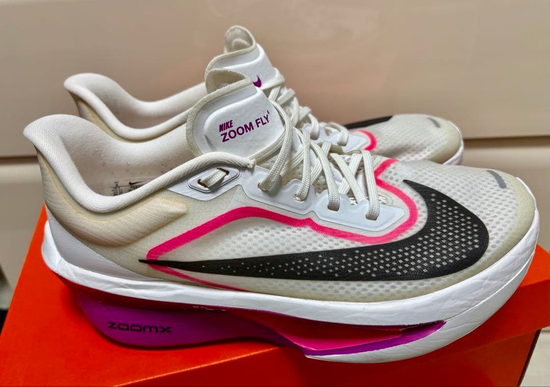 Nike Zoom Fly ホワイト/ピンク/ブラック 26cm