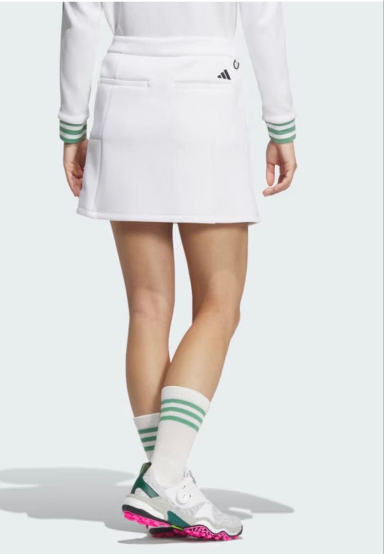 新品adidasゴルフ　保湿スリーストライプスニット　ダンボールニット　春カラー