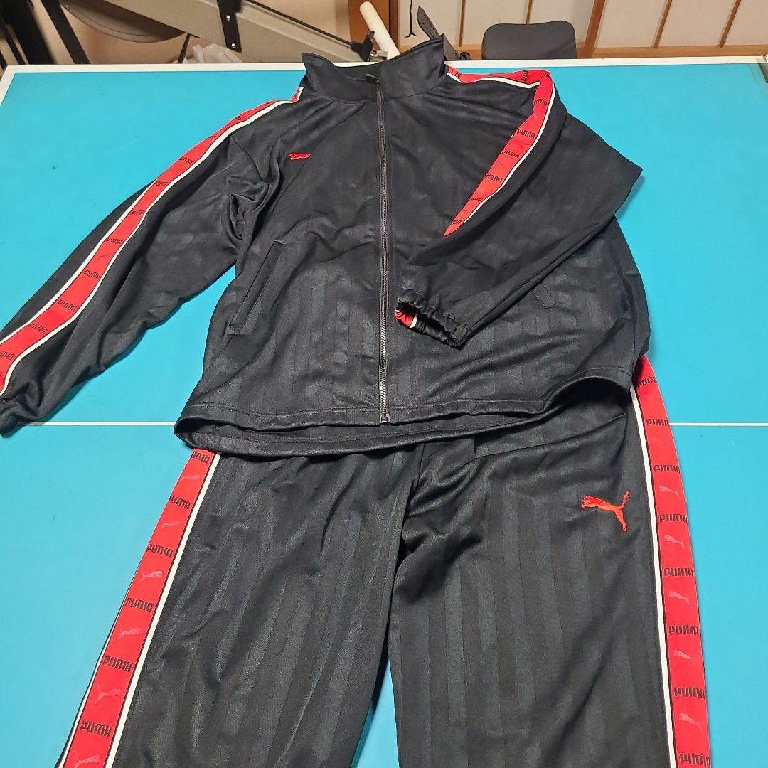 PUMA ジャージ上下セット ブラック/レッド