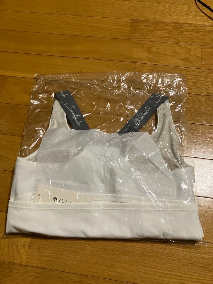 週末限定!新品未開封【SUKALA】Yストラップロゴ ブラトップ M ホワイト