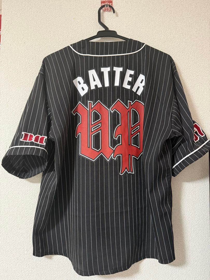 【Mサイズ】 公式 ベビモン ベースボールシャツ BLACK 黒