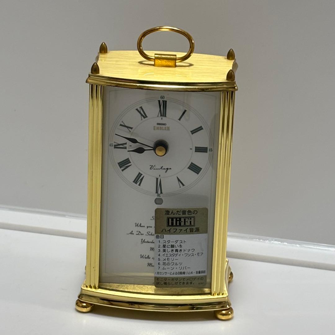 SEIKO EMBLEM HW481G メロディー 置時計 オルゴール