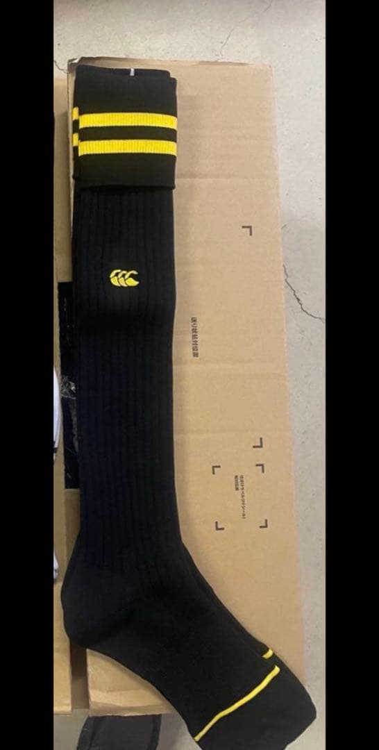 ★CANTERBURY★ 27~29cm 黒/黄2ライン 6足セット
