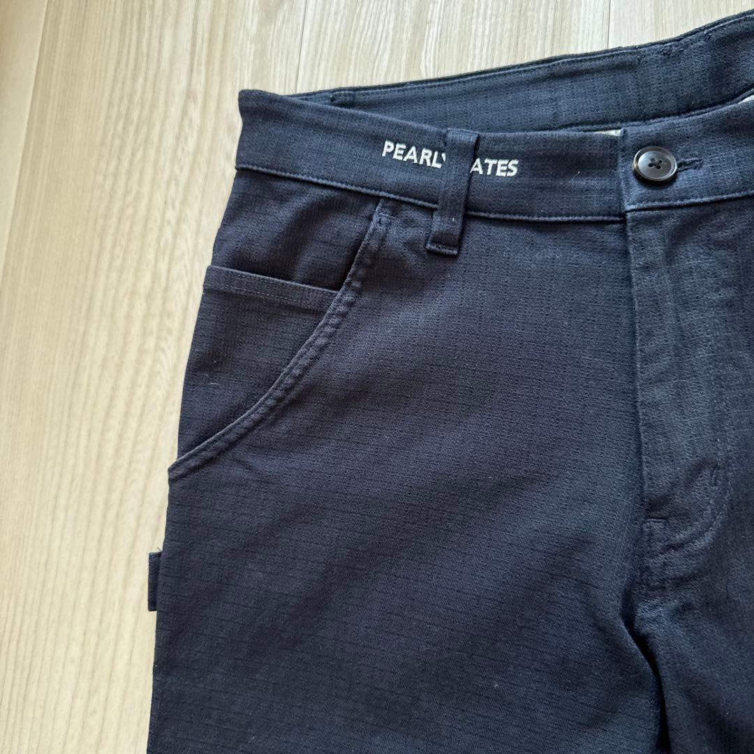 現行モデル　パーリーゲイツ　パンツ　紺　ネイビー　S〜M相当　コットン素材　美品