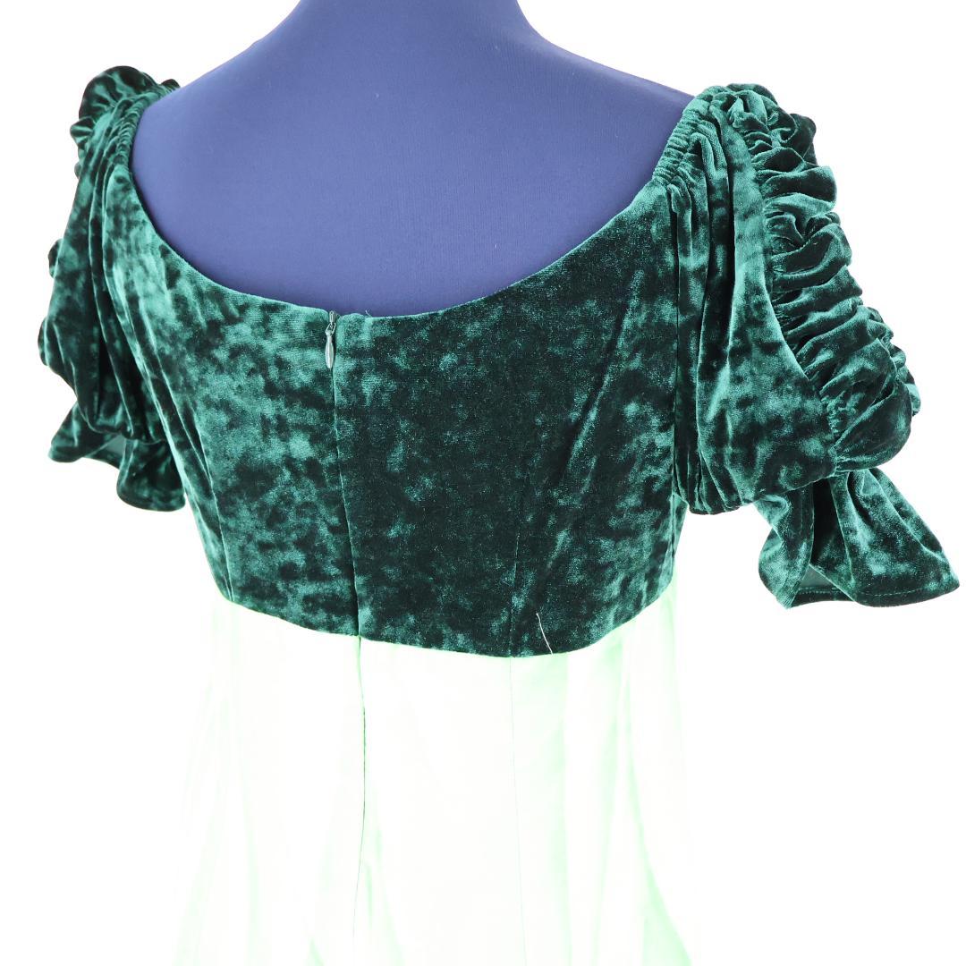 【美品 ハワイ製フラダンス衣装】グリーン CC Fashions ワンピース