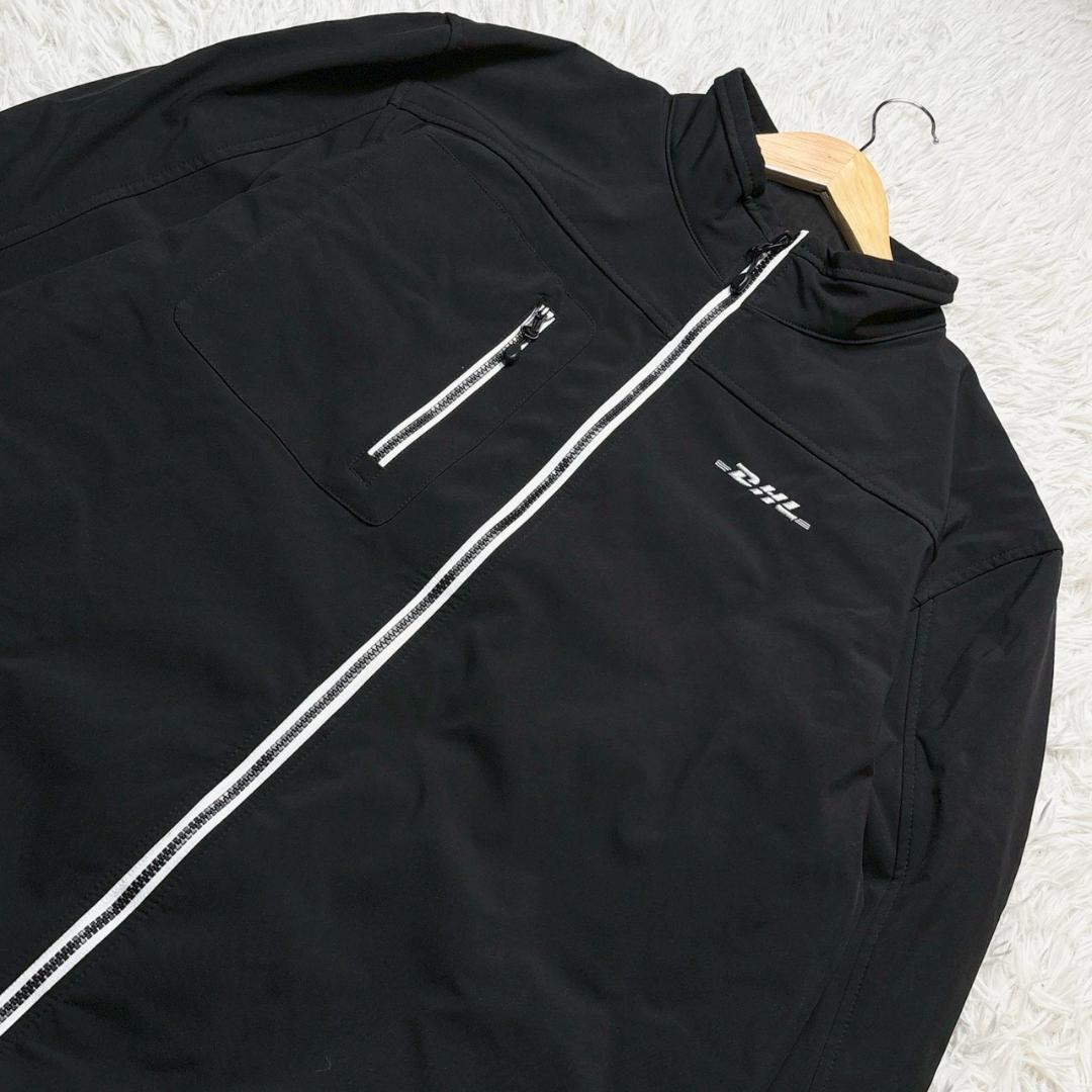 CLIQUE フランス DHL企業ロゴ フルジップジャケット 黒　XL トリコ