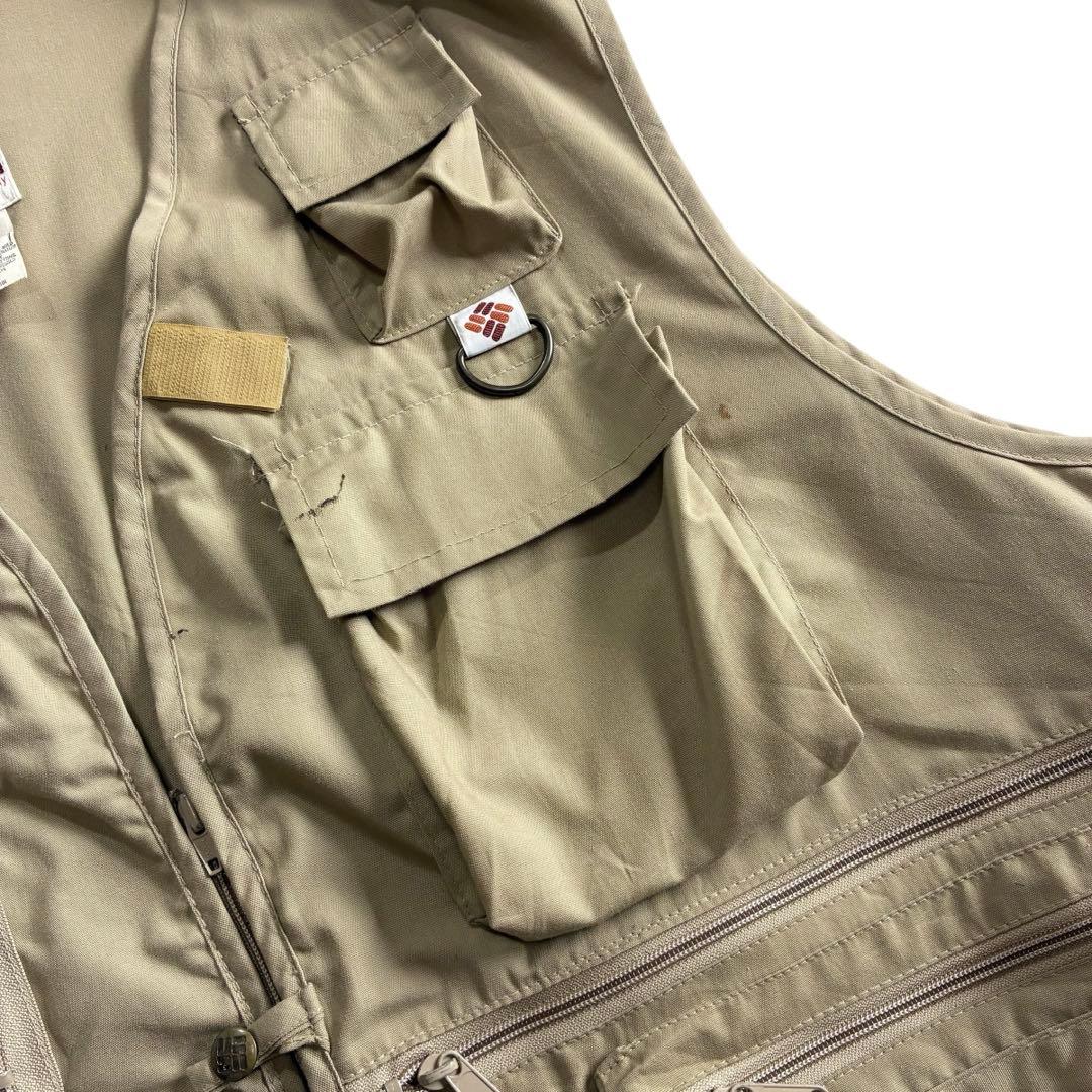 70s 80s Columbia フィッシングベスト XXXL ベージュ 旧タグ