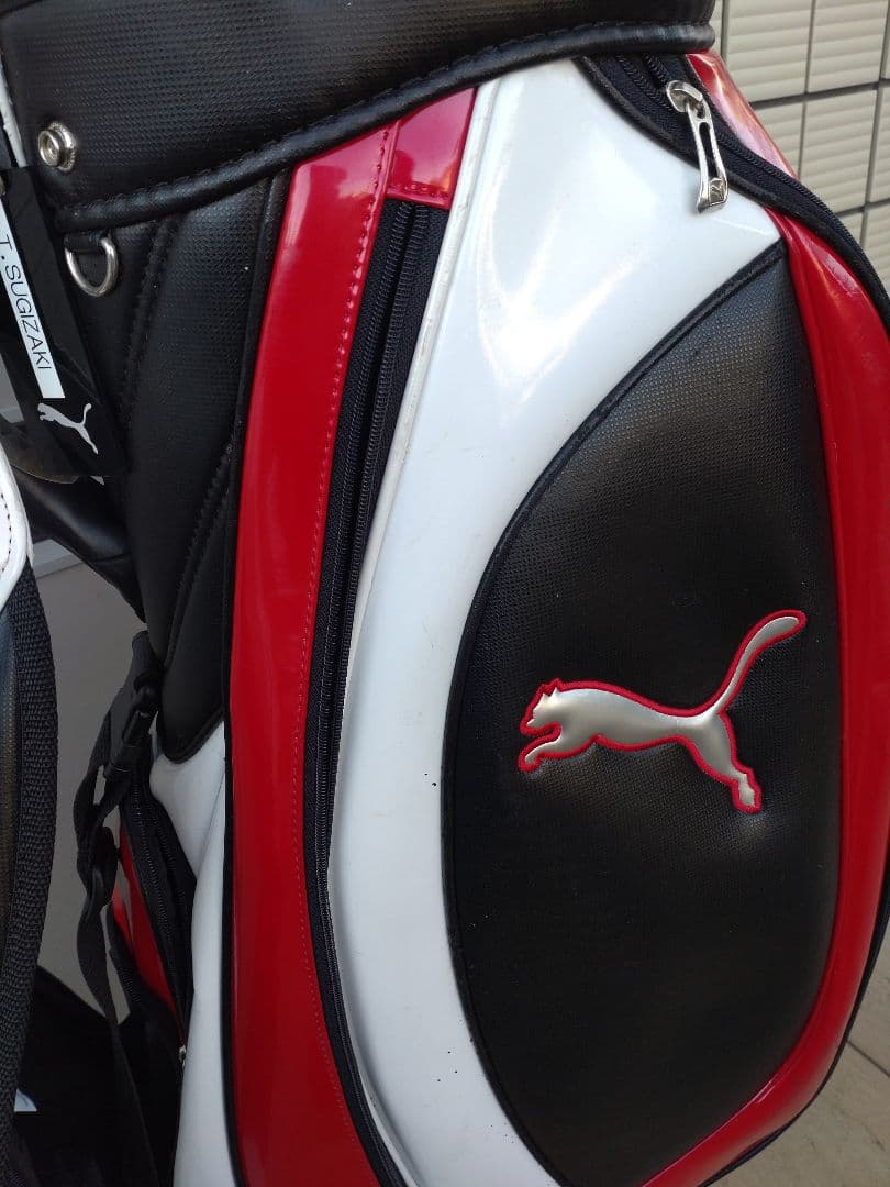 puma プーマ ゴルフ キャディーバッグ ブラック × レッド 普段使いに☆