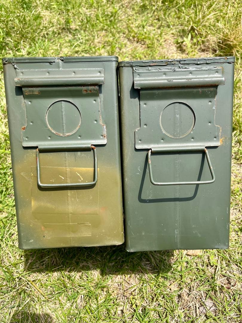 米軍放出品　アンモボックスPA19 アンモ缶 弾薬箱 ミリタリー 2個セット