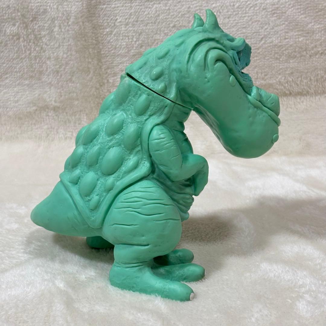 【希少】70s ドムドムバーガー 販促 ソフビ 怪獣 エメラルドカラー 美品