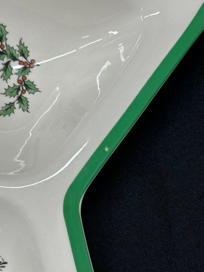 【使用美品】SPODE スポード　トレイ　皿　クリスマスツリー　England